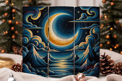 Crescent Moon Dream 20oz Tumbler Wrap Sublimation DesignSVG 
