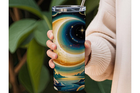 Crescent Moon Dream 20oz Tumbler Wrap Sublimation DesignSVG 