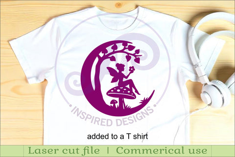 Crescent Moon Fairy wall sign SVG APInspireddesigns 