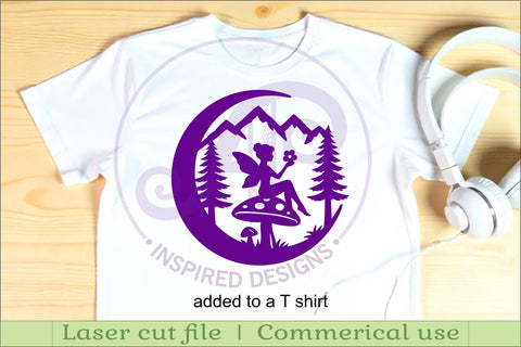 Crescent Moon Forest Fairy wall sign SVG APInspireddesigns 