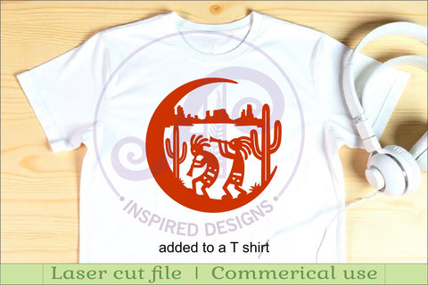 Crescent Moon Kokopelli Southwestern wall sign SVG APInspireddesigns 