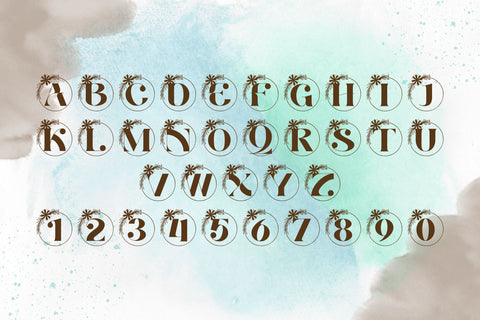 Crest Petal Monogram Font Dm Letter Studio 