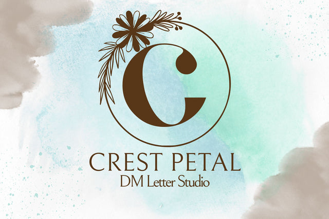 Crest Petal Monogram Font Dm Letter Studio 