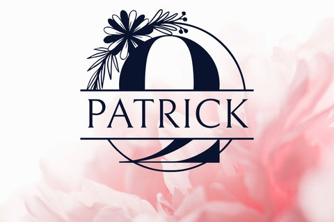 Crest Petal Split Monogram Font Dm Letter Studio 