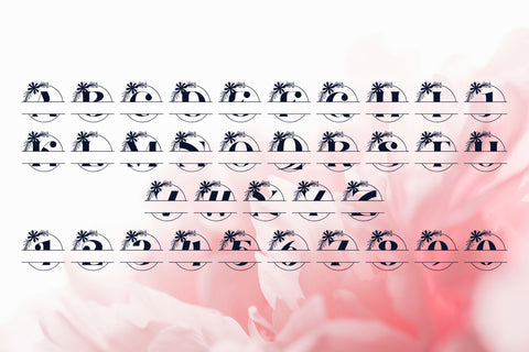 Crest Petal Split Monogram Font Dm Letter Studio 