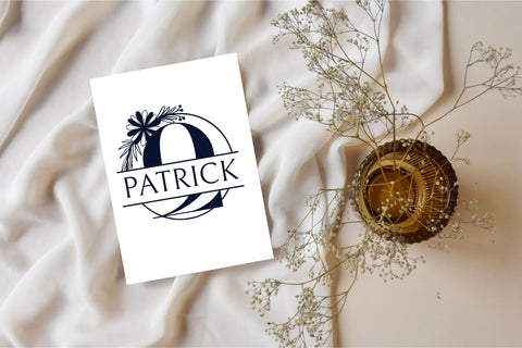 Crest Petal Split Monogram Font Dm Letter Studio 