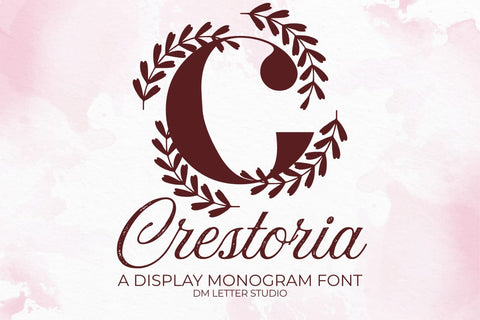Crestoria Monogram Font Font Dm Letter Studio 