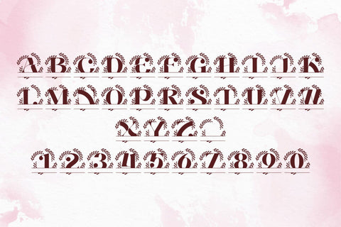 Crestoria Split Monogram Font Font Dm Letter Studio 