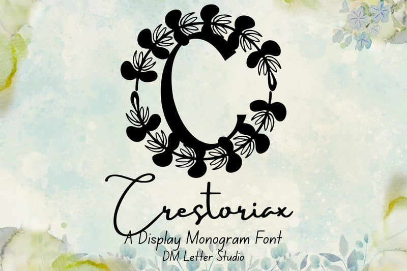 Crestoriax Monogram Font Font Dm Letter Studio 