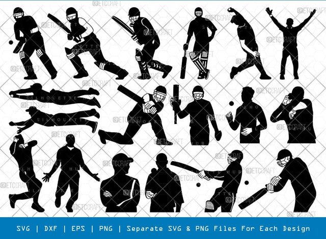 Cricket Player Svg Cricut Cut Files Png Bundle, SB01098 SVG ETC Craft 