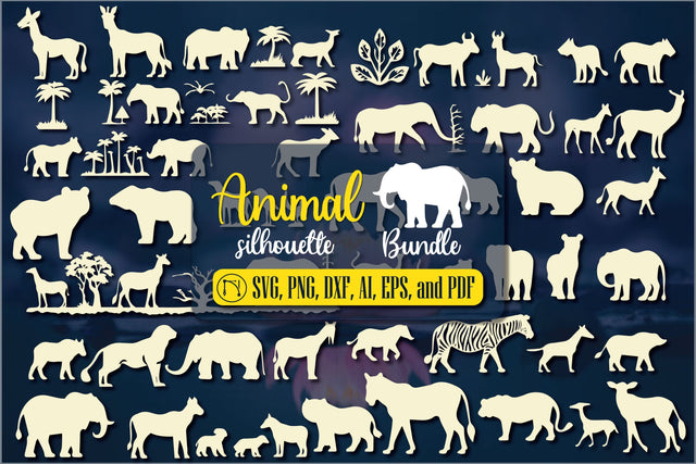 Cricut Animal Silhouette SVG Mega Bundle SVG MD JOYNAL ABDIN 