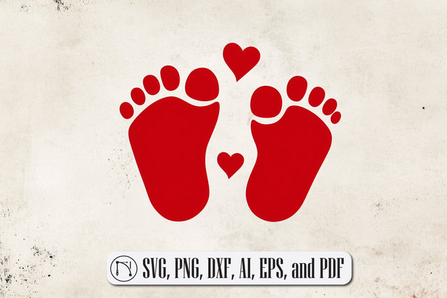 Cricut Baby Footprint SVG Cut File SVG MD JOYNAL ABDIN 
