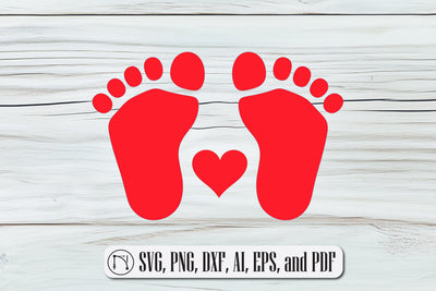 Cricut Baby Footprint SVG Cut File SVG MD JOYNAL ABDIN 