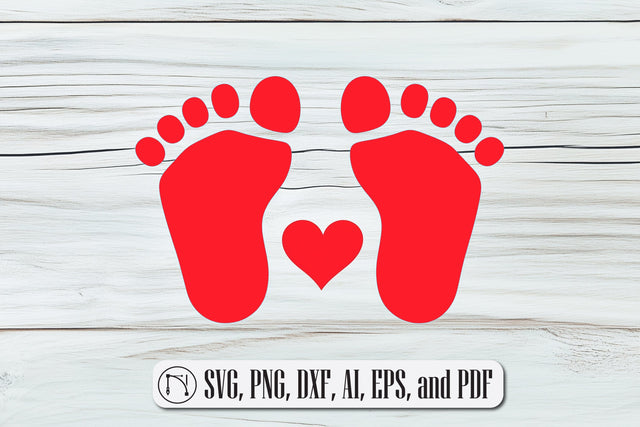 Cricut Baby Footprint SVG Cut File SVG MD JOYNAL ABDIN 