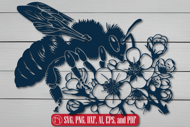 Cricut Bee with Flowers SVG Set SVG MD JOYNAL ABDIN 