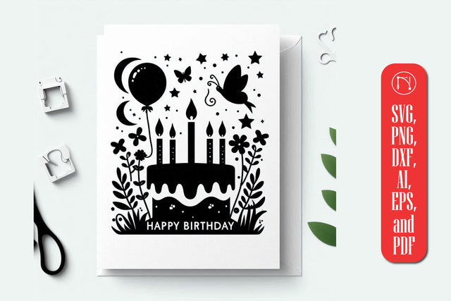 Cricut Birthday Card Paper Cut SVG SVG MD JOYNAL ABDIN 