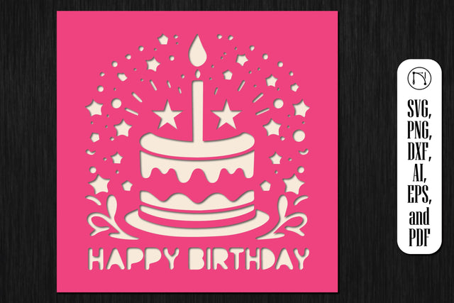 Cricut Birthday Card Paper Cut SVG SVG MD JOYNAL ABDIN 