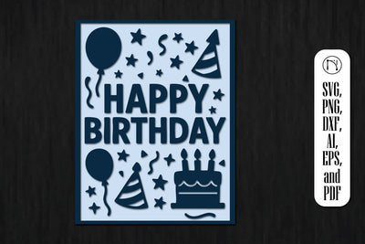 Cricut Birthday Gift Card SVG cut file SVG MD JOYNAL ABDIN 