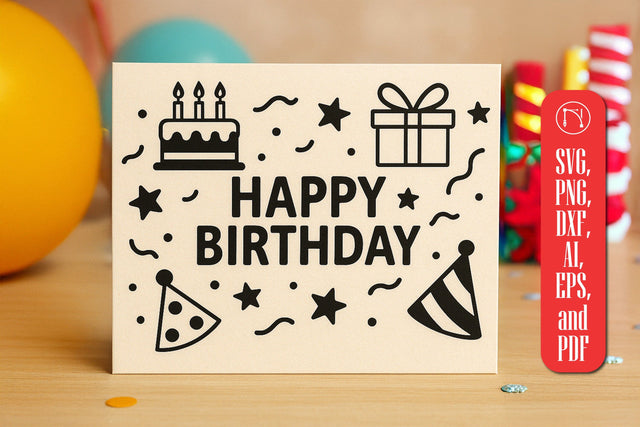 Cricut Birthday Gift Card SVG Cut File SVG MD JOYNAL ABDIN 