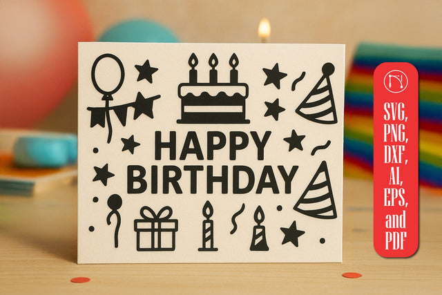 Cricut Birthday Gift Card SVG Cut File SVG MD JOYNAL ABDIN 