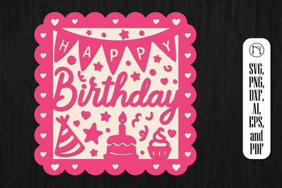 Cricut Birthday Gift Card SVG cut file SVG MD JOYNAL ABDIN 