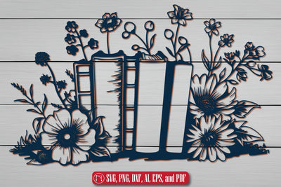 Cricut Book with Flowers SVG Set SVG MD JOYNAL ABDIN 