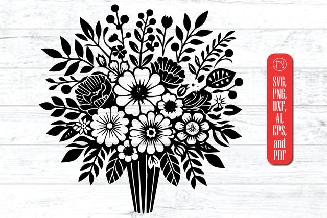 Cricut Bouquet of Flowers SVG SVG MD JOYNAL ABDIN 