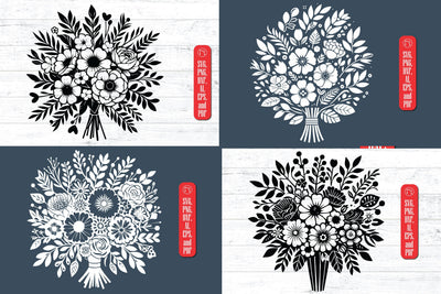 Cricut Bouquet of Flowers SVG SVG MD JOYNAL ABDIN 