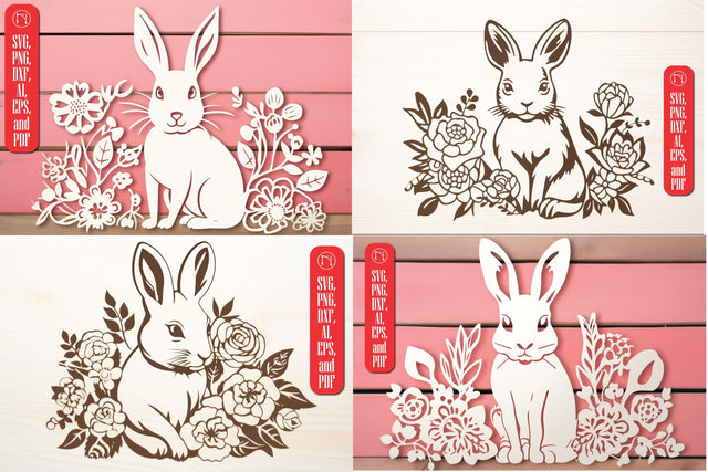 Cricut Bunny/Rabbit Papercut SVG Bundle SVG MD JOYNAL ABDIN 