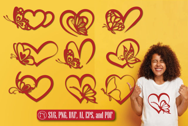 Cricut Butterfly Heart SVG Bundle SVG MD JOYNAL ABDIN 