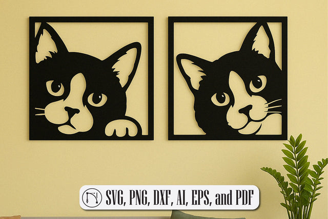 Cricut Cats Wall Art Decor SVG cut file SVG MD JOYNAL ABDIN 