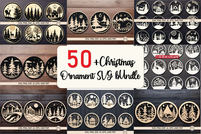 Cricut Christmas Scene Ornament SVG Bundle SVG MD JOYNAL ABDIN 