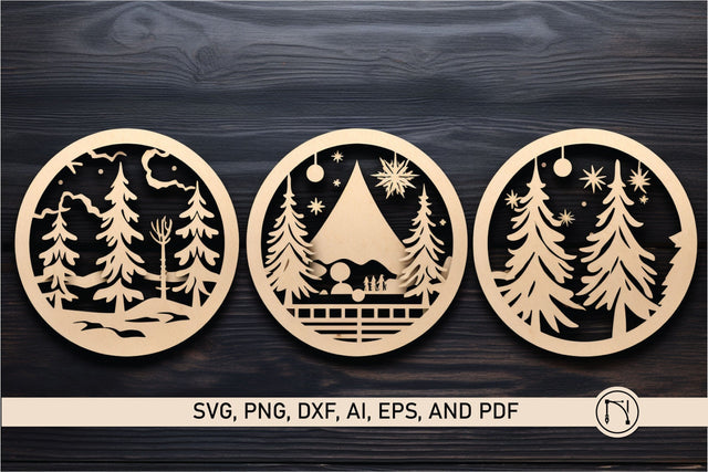 Cricut Christmas Scene Ornament SVG Bundle SVG MD JOYNAL ABDIN 