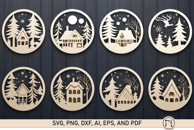 Cricut Christmas Scene Ornament SVG Bundle SVG MD JOYNAL ABDIN 