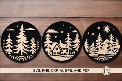 Cricut Christmas Scene Ornament SVG Bundle SVG MD JOYNAL ABDIN 