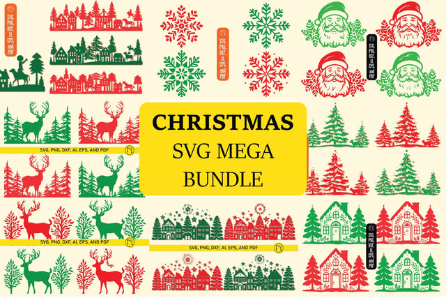 Cricut Christmas SVG mega Bundle, paper cut, laser cut SVG MD JOYNAL ABDIN 