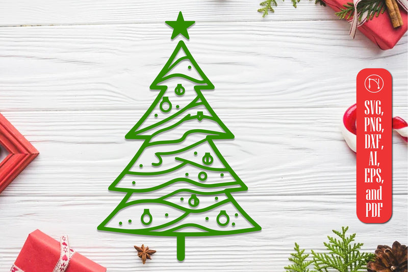 Cricut Christmas Tree SVG Cut File SVG MD JOYNAL ABDIN 