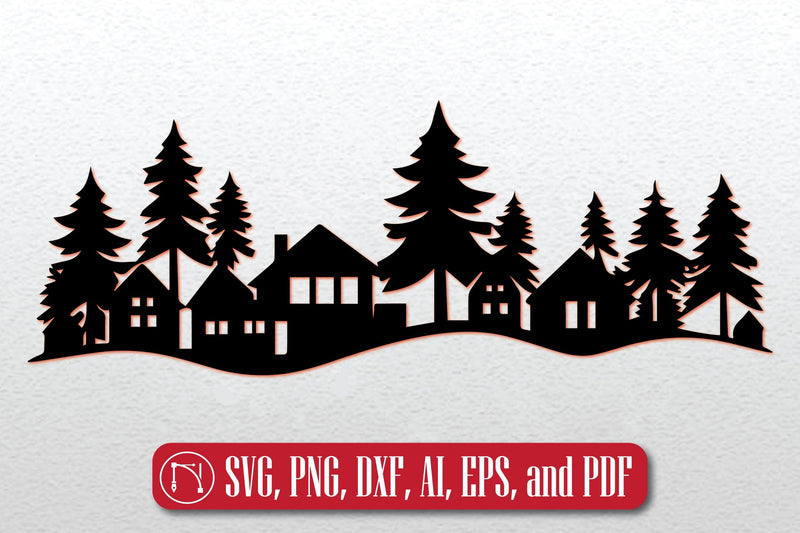 Cricut Christmas Village SVG cut file SVG MD JOYNAL ABDIN 