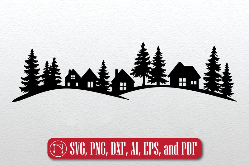 Cricut Christmas Village SVG cut file SVG MD JOYNAL ABDIN 