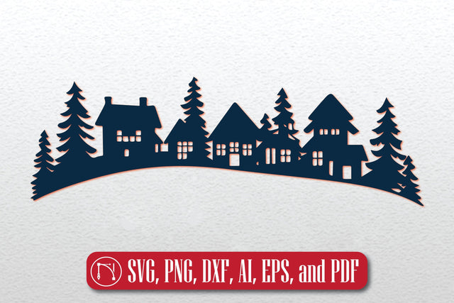 Cricut Christmas Village SVG cut file SVG MD JOYNAL ABDIN 