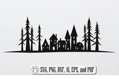 Cricut Christmas Village SVG cut file SVG MD JOYNAL ABDIN 