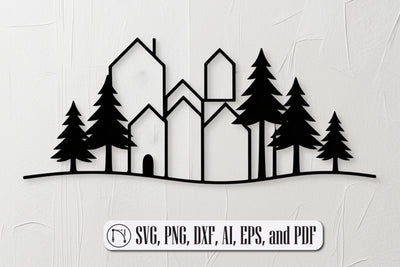 Cricut Christmas Village SVG cut file SVG MD JOYNAL ABDIN 