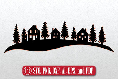 Cricut Christmas Village SVG cut file SVG MD JOYNAL ABDIN 