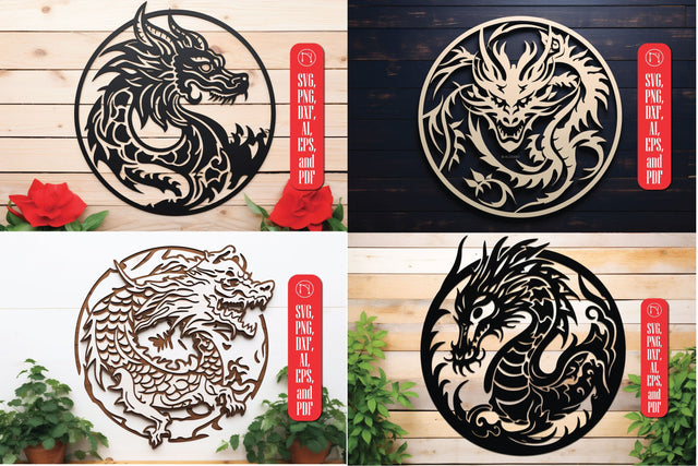 Cricut Dragon Papercut Decor SVG Bundle SVG MD JOYNAL ABDIN 