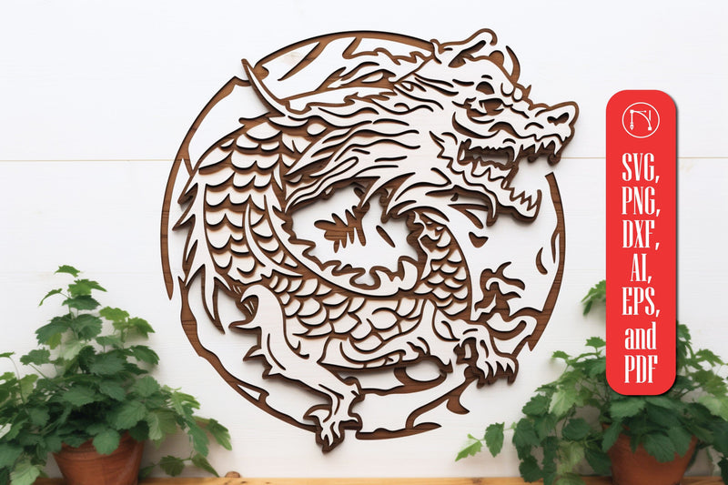 Cricut Dragon Papercut Decor SVG SVG MD JOYNAL ABDIN 