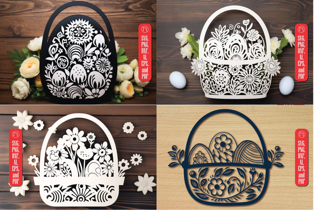 Cricut Easter Basket Papercut SVG Bundle SVG MD JOYNAL ABDIN 