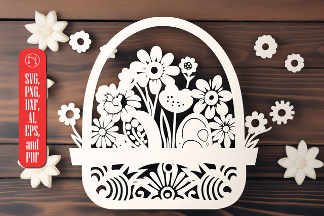 Cricut Easter Basket Papercut SVG SVG MD JOYNAL ABDIN 