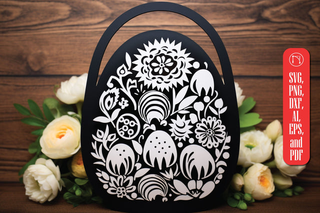 Cricut Easter Basket Papercut SVG SVG MD JOYNAL ABDIN 