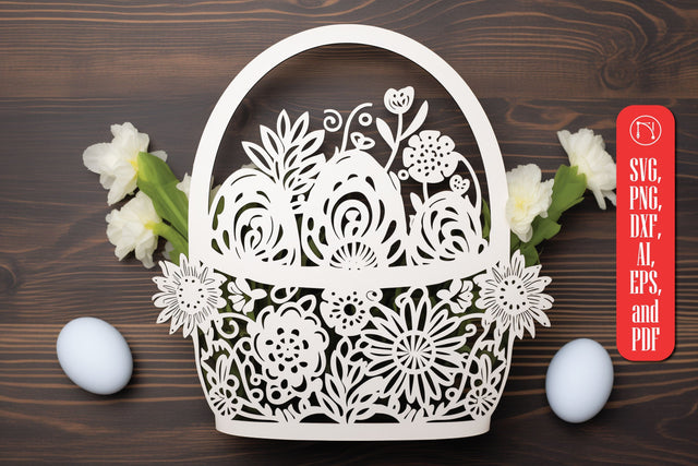 Cricut Easter Basket Papercut SVG SVG MD JOYNAL ABDIN 