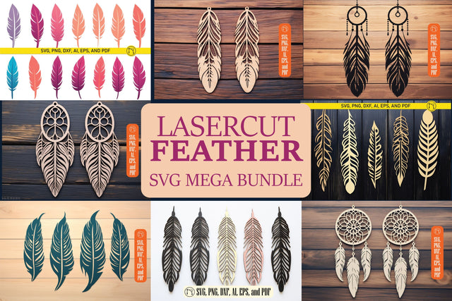 Cricut Feather Decoration SVG Bundle SVG MD JOYNAL ABDIN 